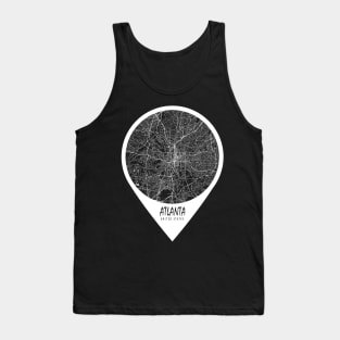 Atlanta, USA City Map - Travel Pin Tank Top